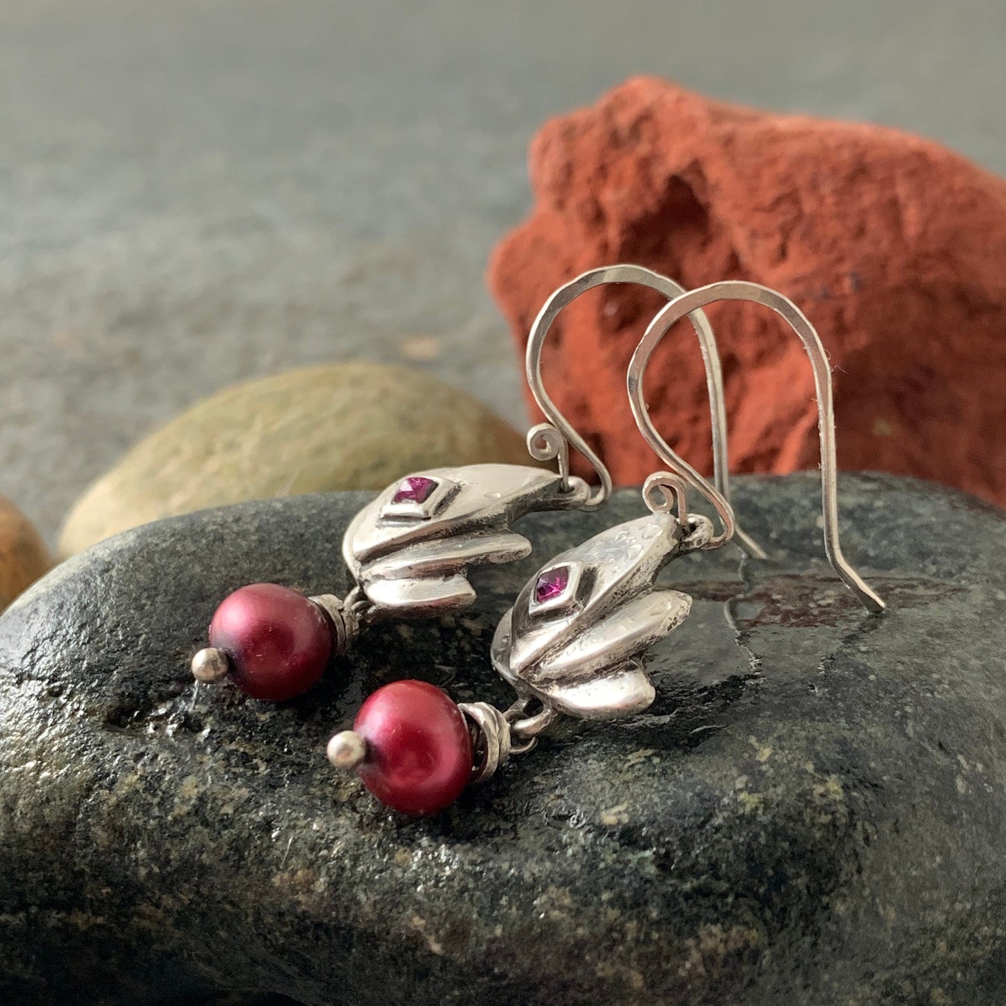 Blushing Lotus Earrings