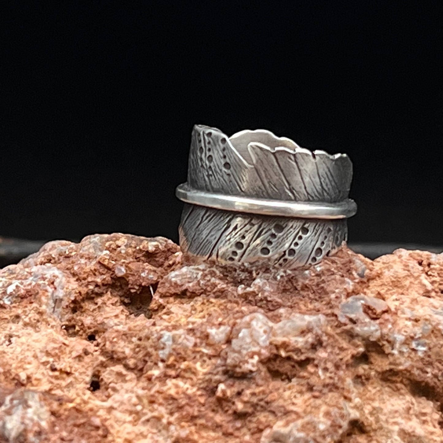 Sterling Silver Feather Ring