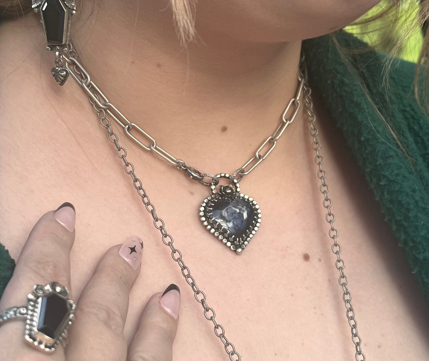 Black Heart Necklace