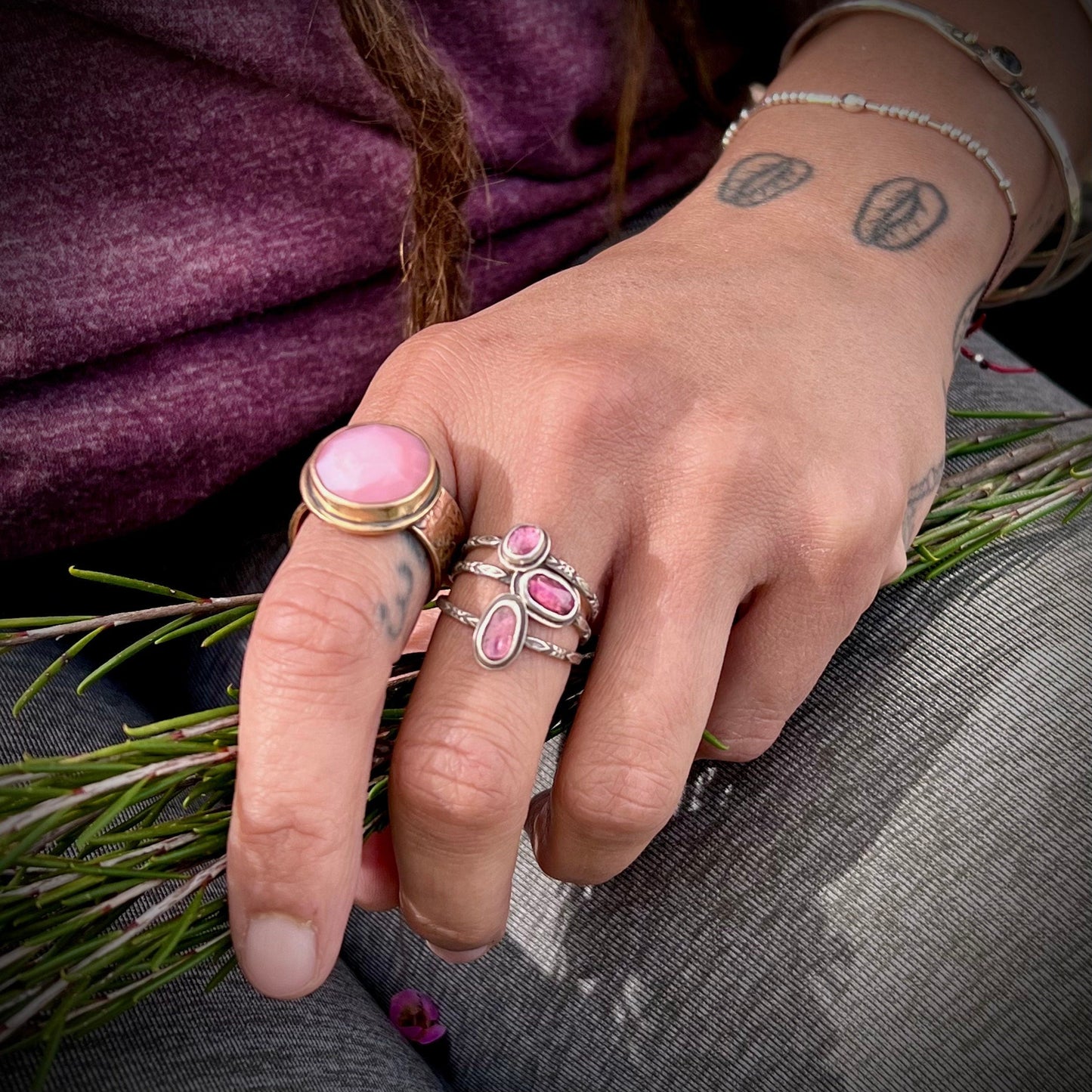 Peruvian Opal and Gold Ring
