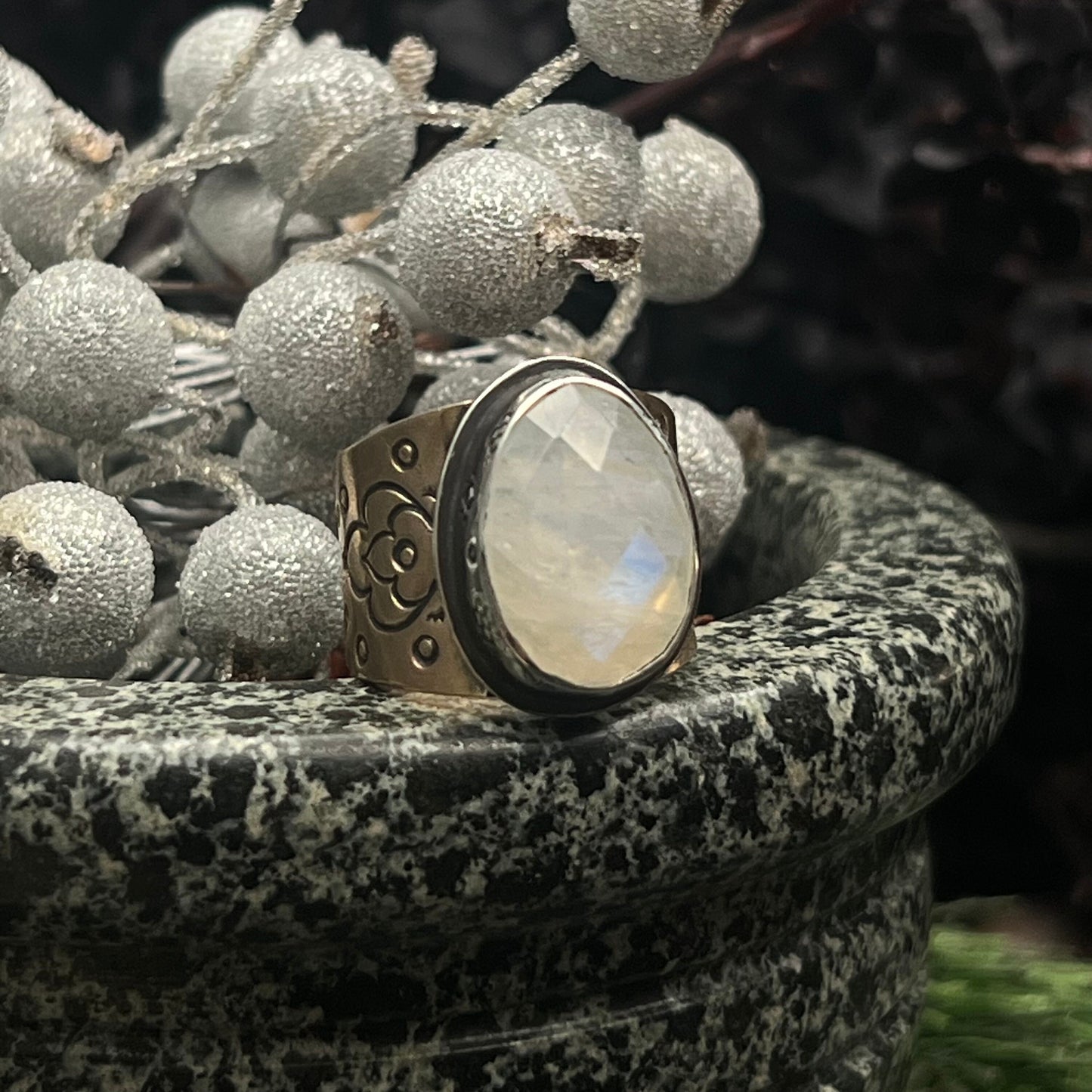 Moonstone Ring with Gold-filled Band