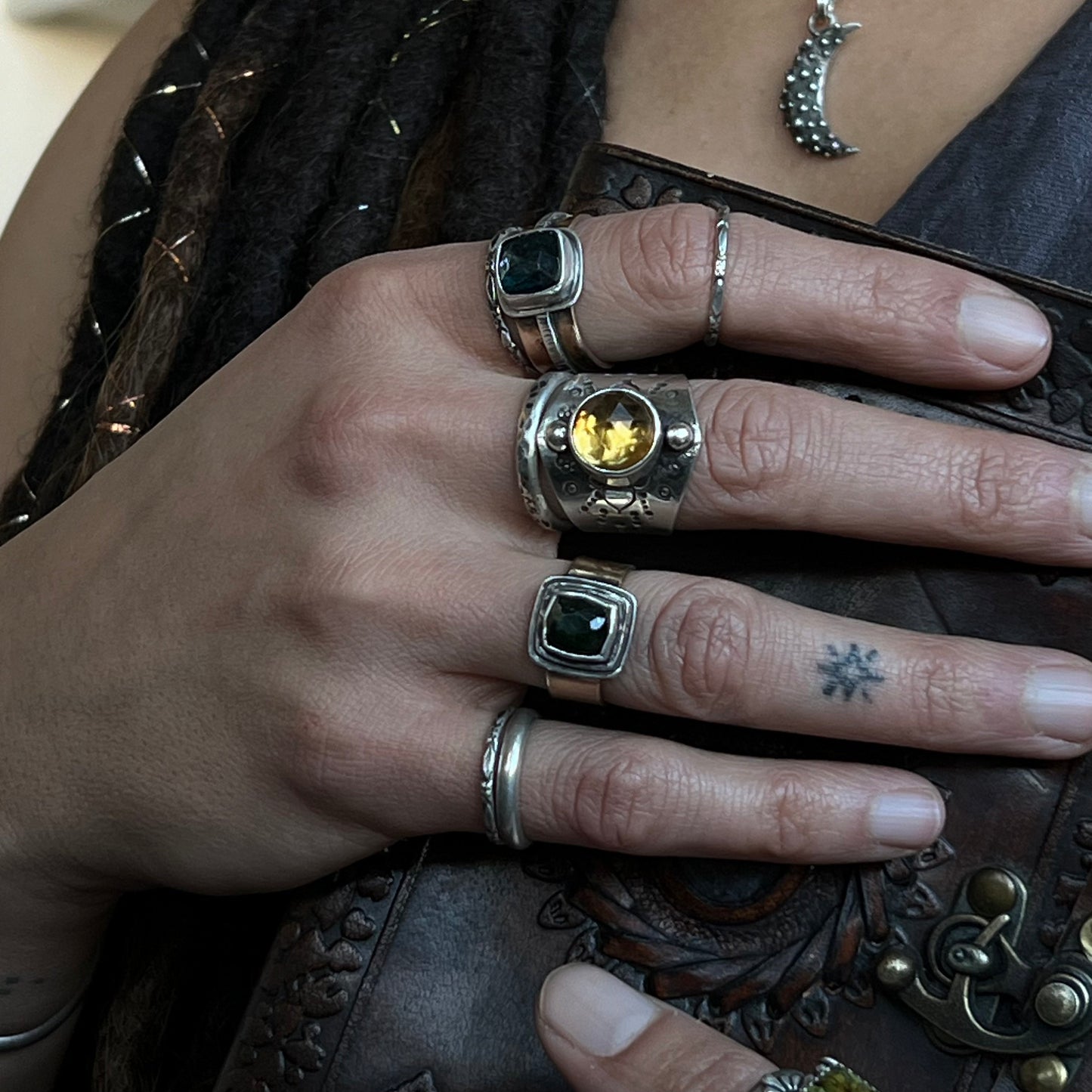 Citrine Dome Ring in Sterling Silver