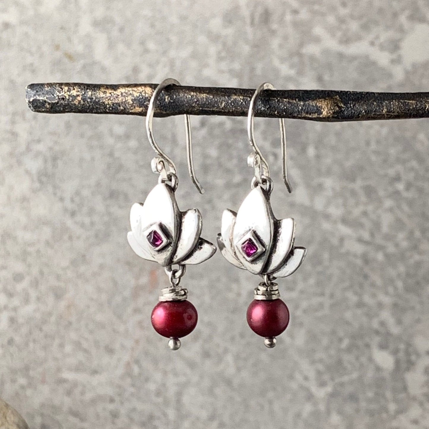 Blushing Lotus Earrings