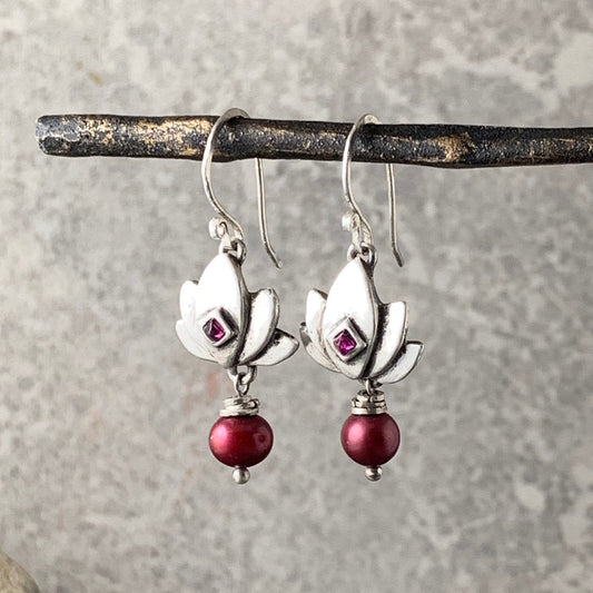Blushing Lotus Earrings