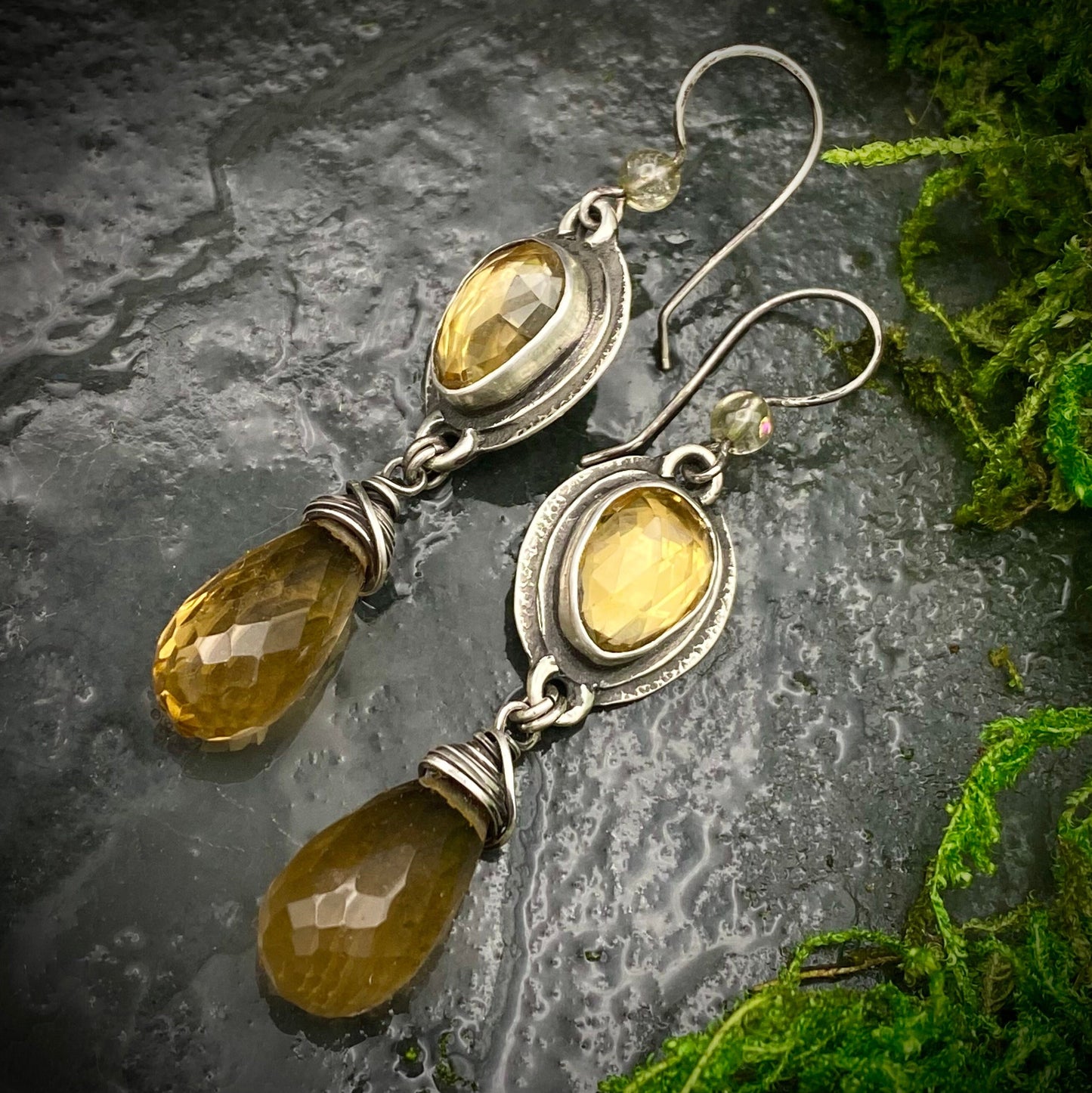 Citrine and Silver Earrings