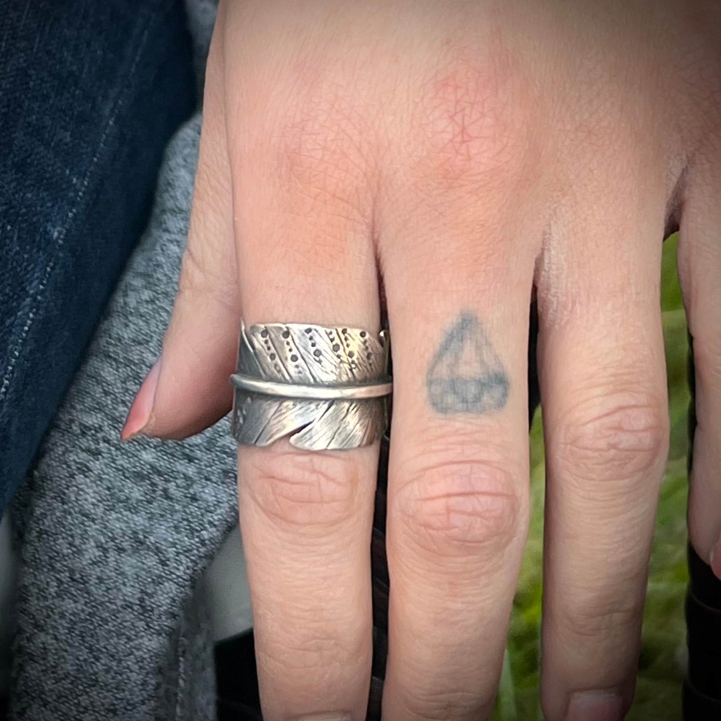Sterling Silver Feather Ring