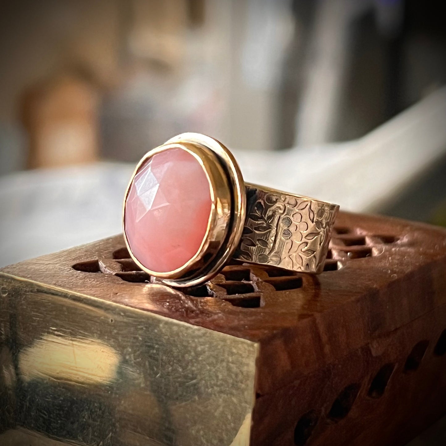 Peruvian Opal and Gold Ring