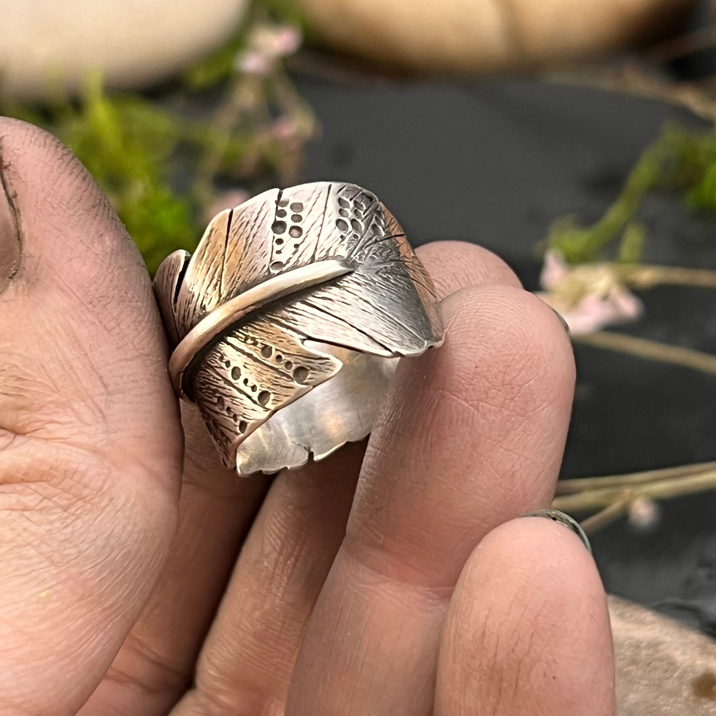 Sterling Silver Feather Ring