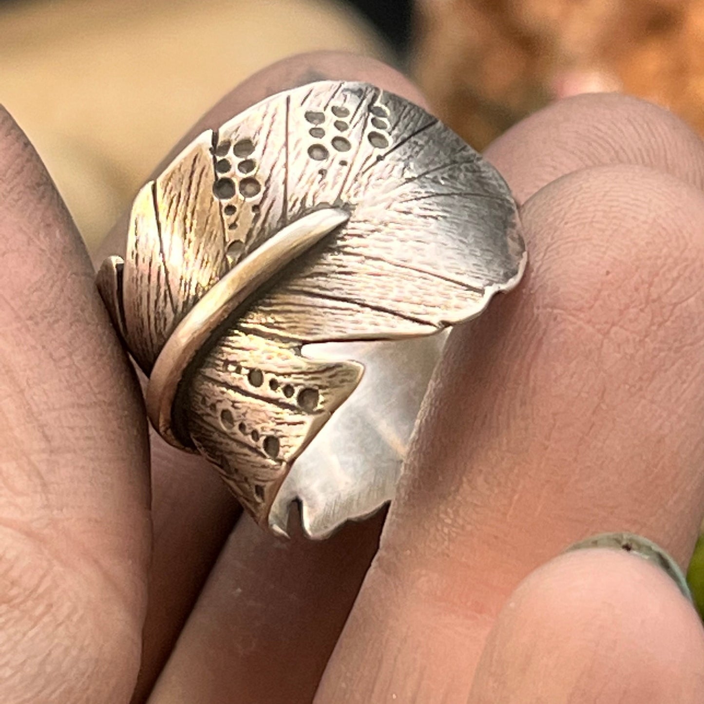 Sterling Silver Feather Ring