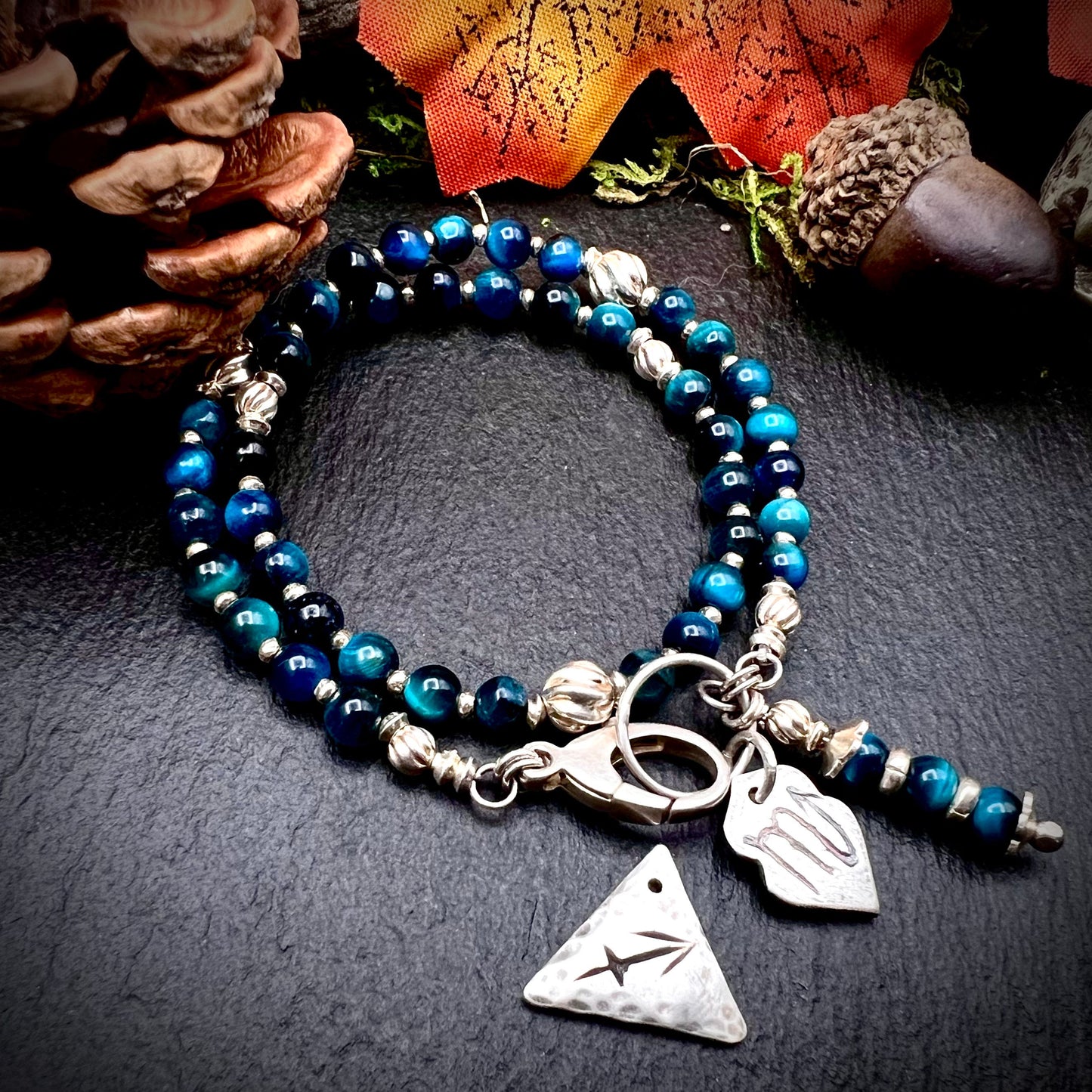 November Birthstone Wrap Bracelet with Zodiac Charm
