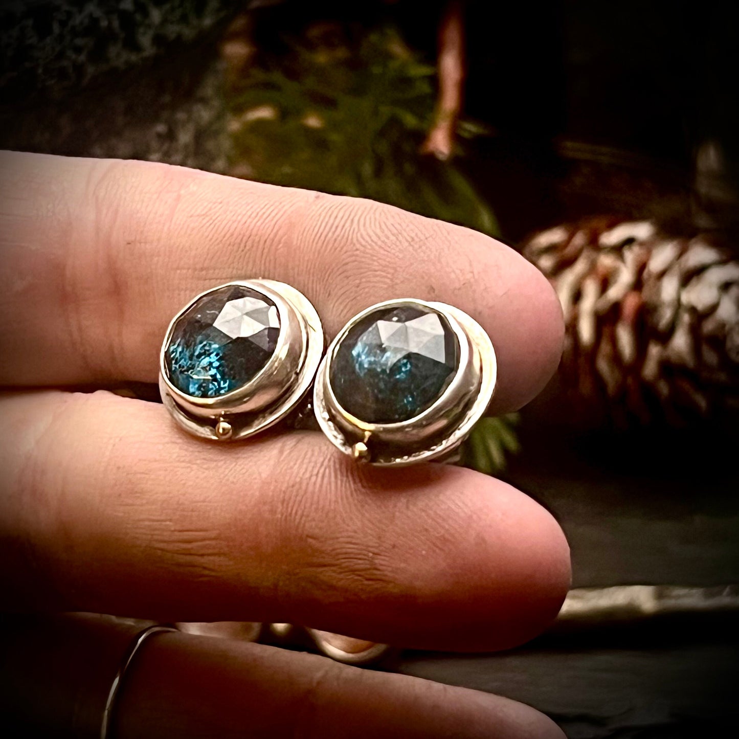 Rosecut Gemstone Post Earring