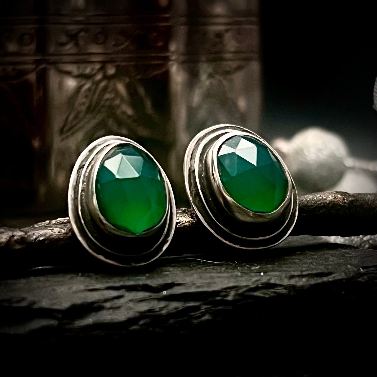 Rosecut Gemstone Post Earring