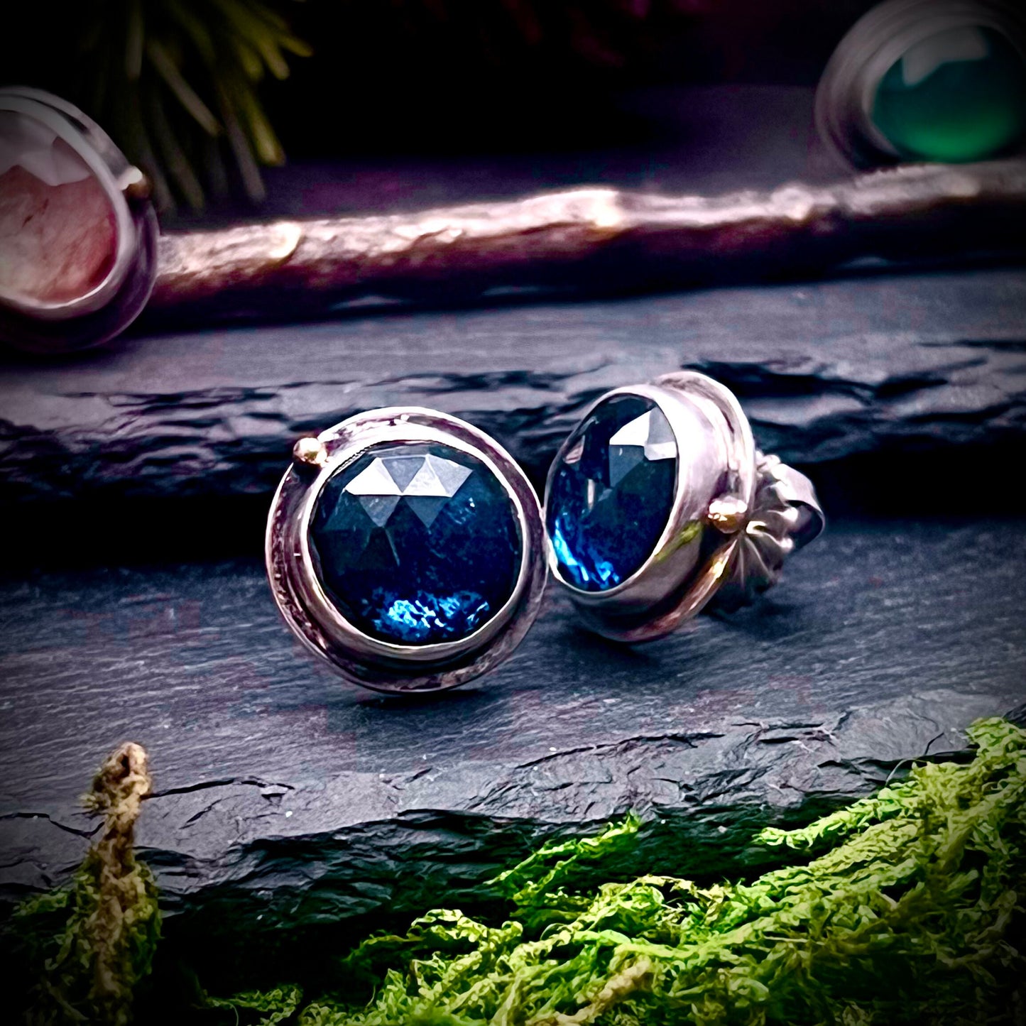 Rosecut Gemstone Post Earring