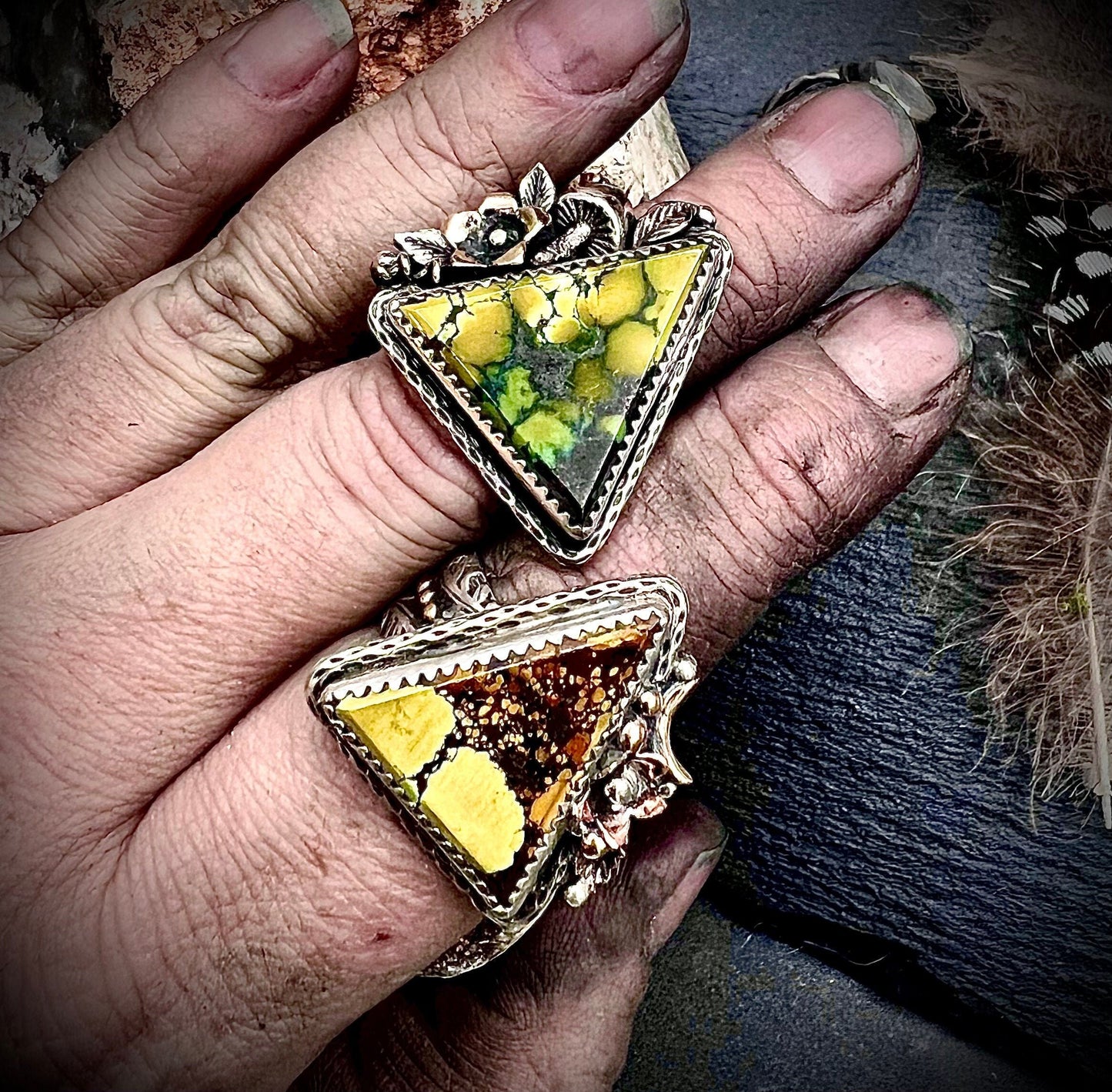 Flaming Autumn Turquoise Ring