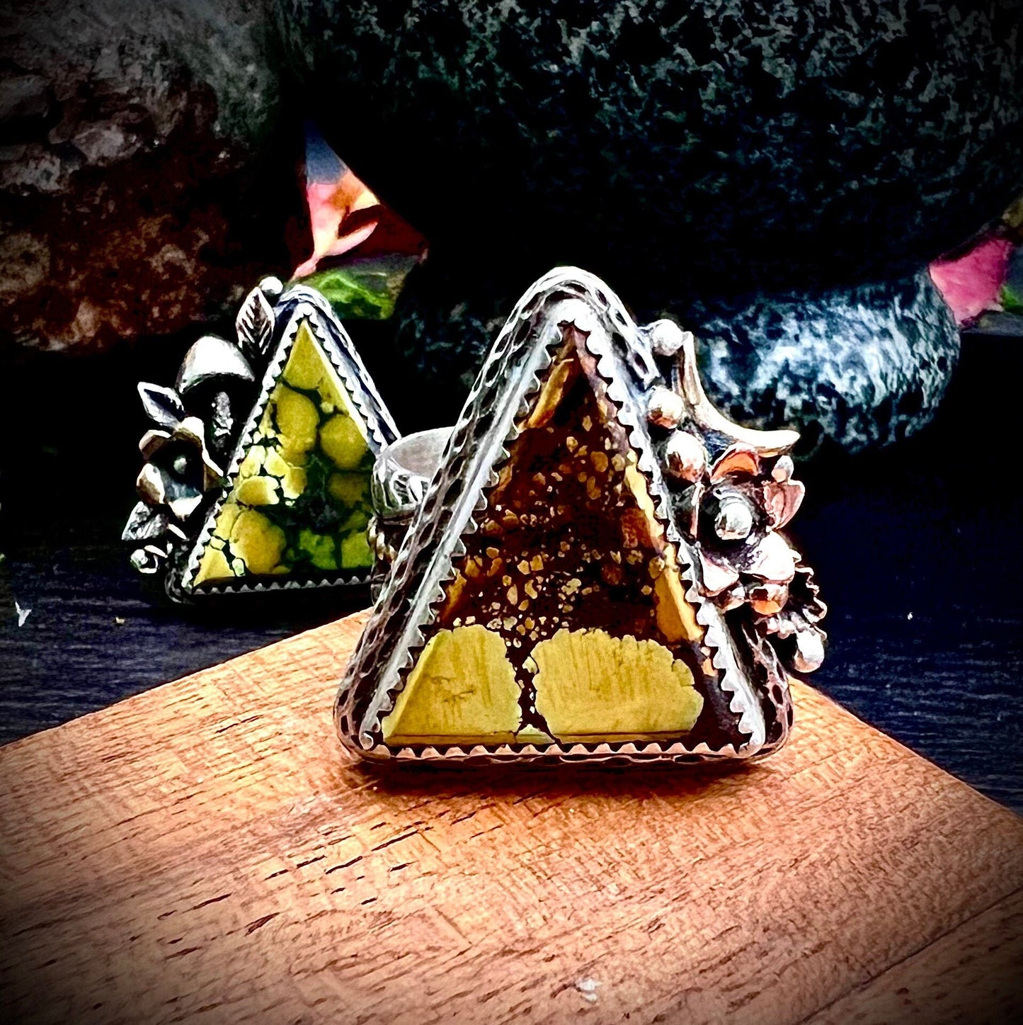 Flaming Autumn Turquoise Ring