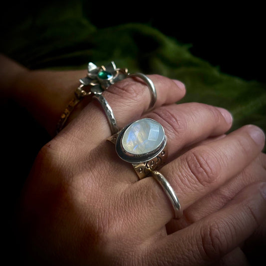 Moonstone Ring with Gold-filled Band