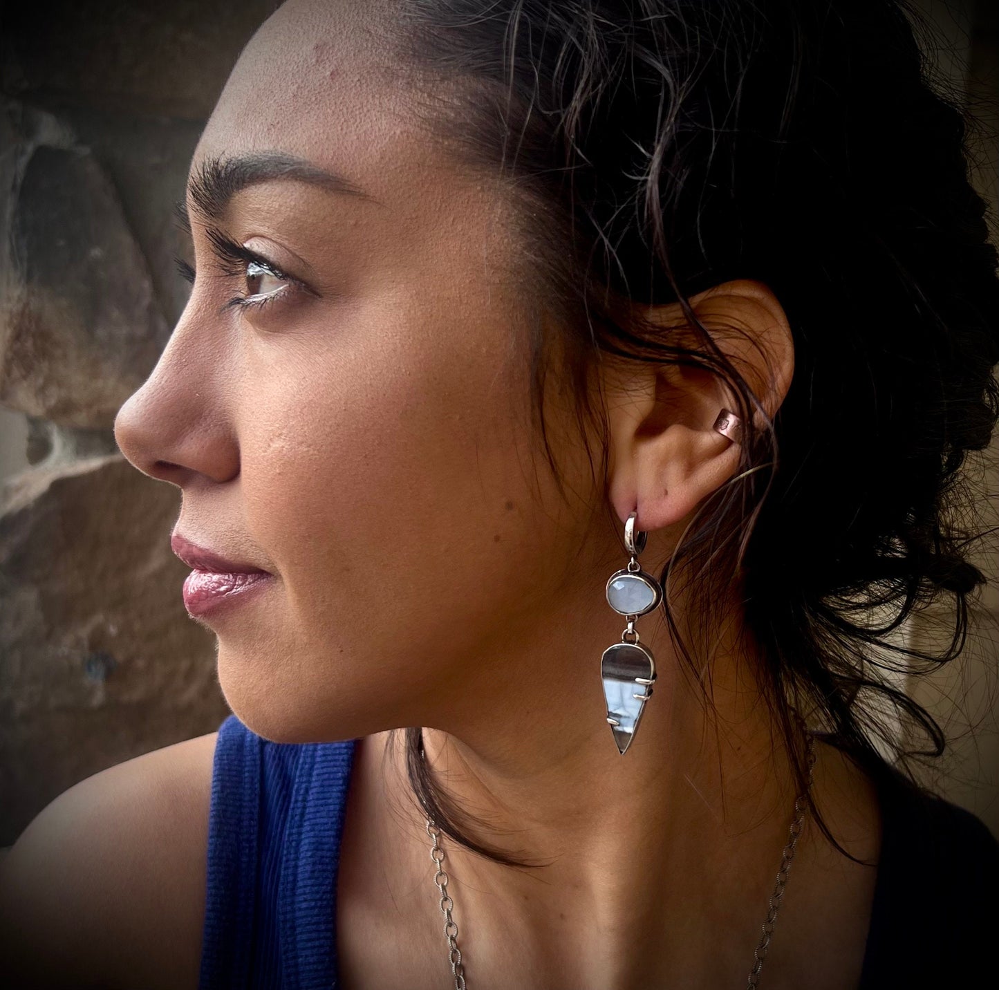 Owyhee and Chalcedony Earrings