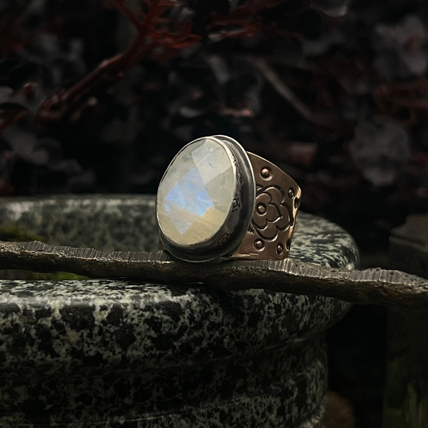 Moonstone Ring with Gold-filled Band