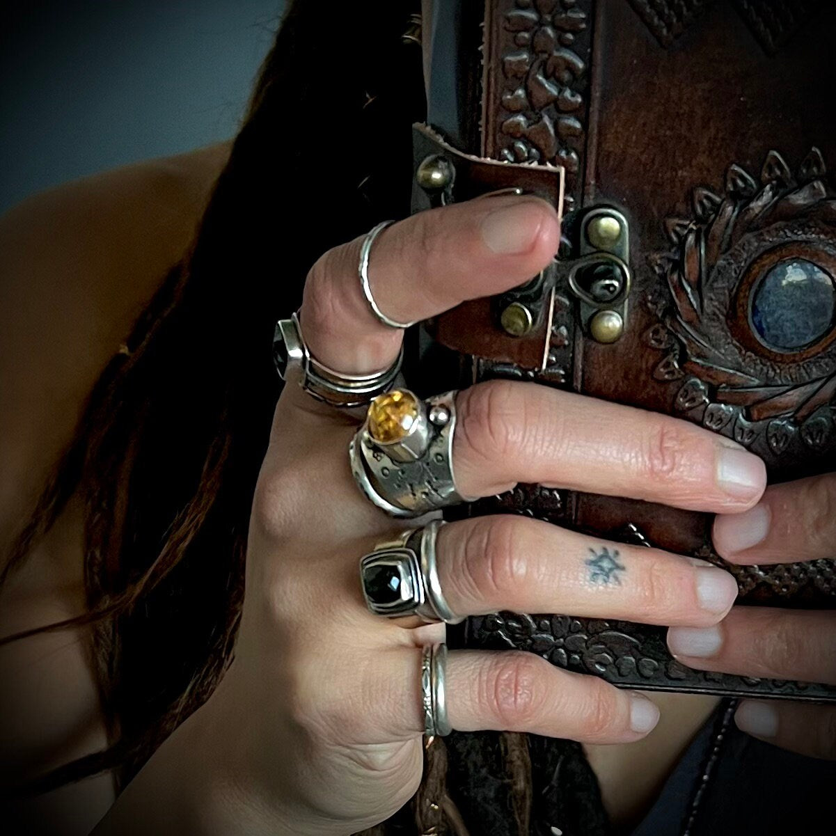 Citrine Dome Ring in Sterling Silver