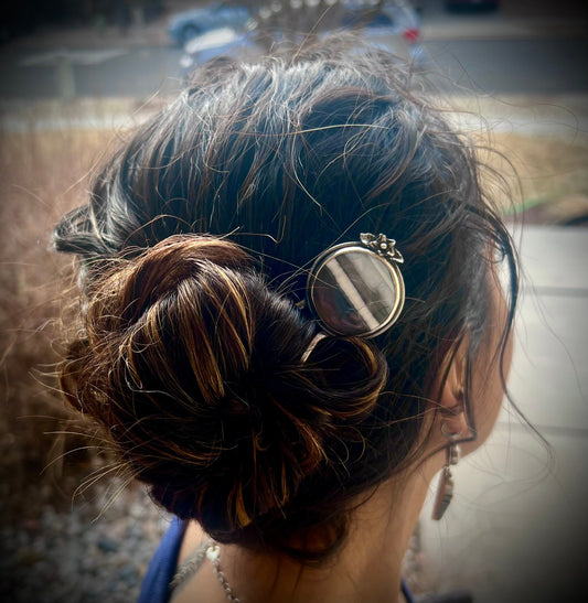 Owyhee Opal Hair Pin in Sterling Silver