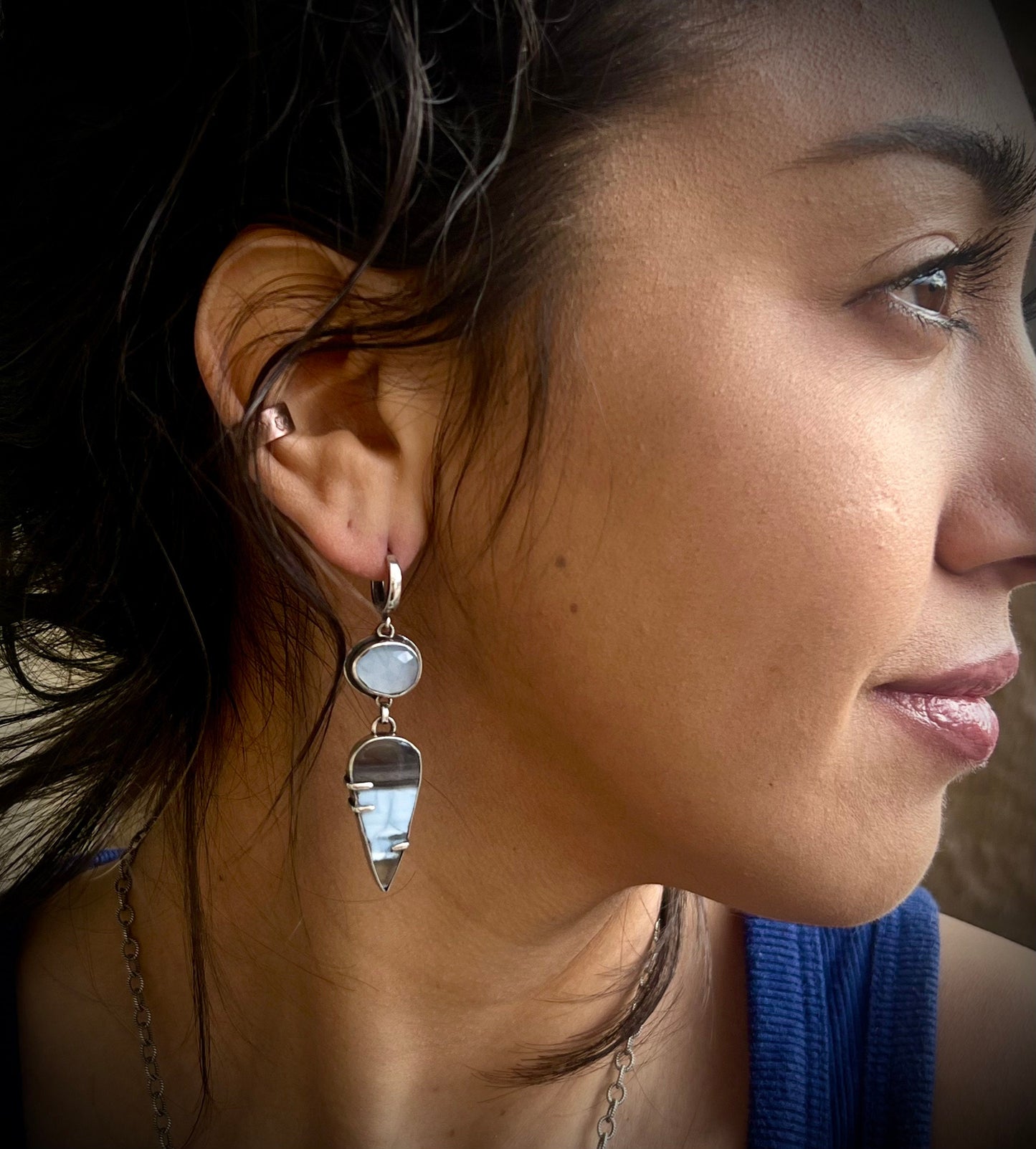 Owyhee and Chalcedony Earrings
